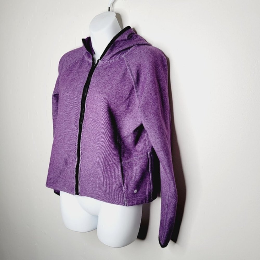 Layers 8 Heathered Purple Zip Up Hoodie - Picture 3 of 8